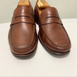 Johnston Murphy Men Leather Loafers Size 10M Brown
